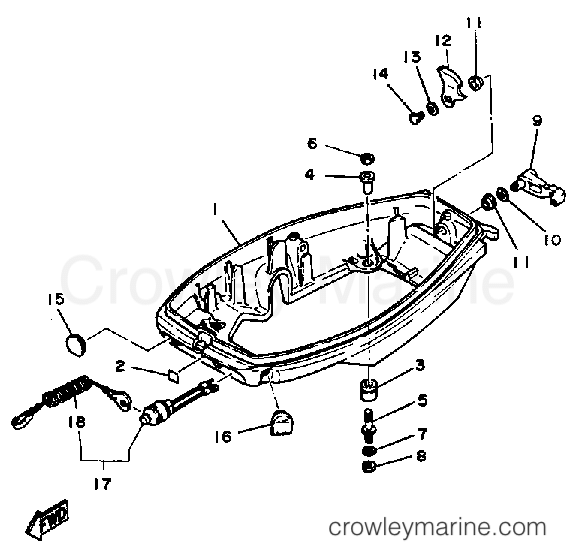 Yamaha Motors 25SN - BOTTOM COWLING