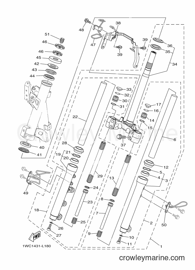 Yamaha Motors XC115S (1WC2) [010] - STEERING