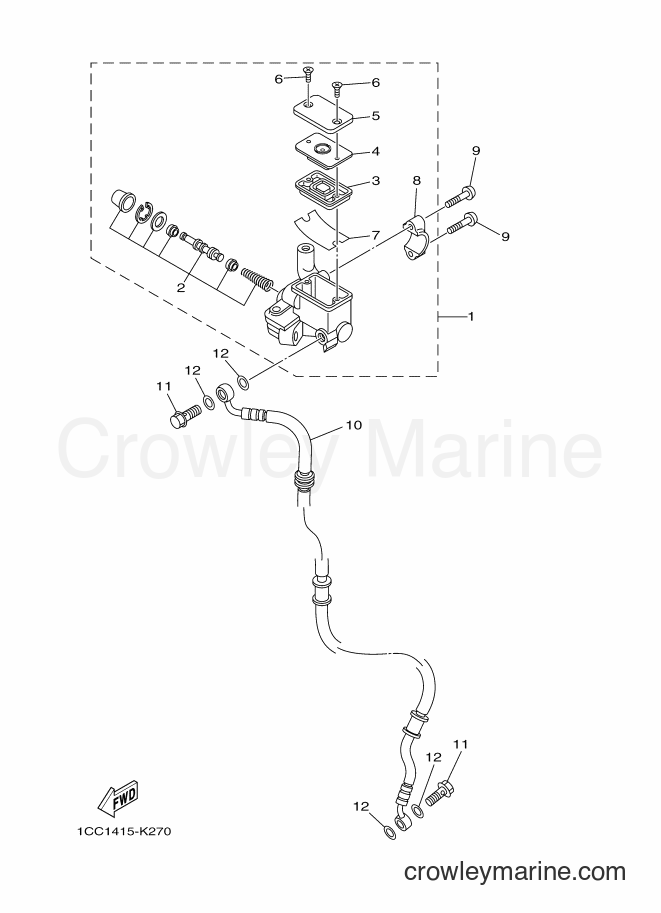 2014 Scooter XC125E - XC125E (4P7A) [010] - FRONT MASTER CYLINDER