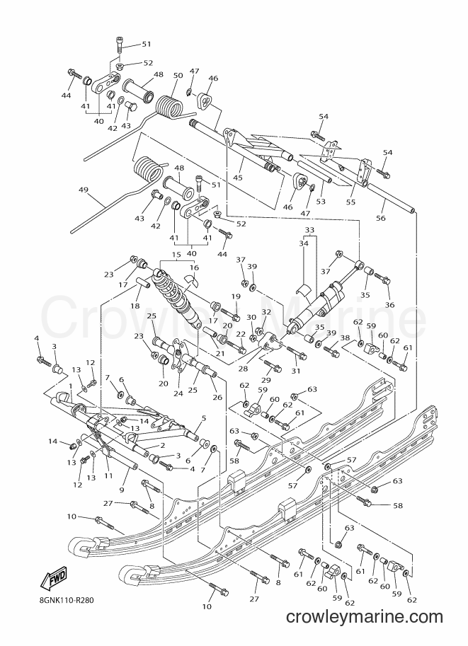 2017 Snowmobile RPZ50S - RPZ50S (8GNM) [020] - TRACK SUSPENSION 2