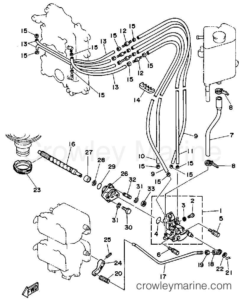 Yamaha Motors 115ETLF - OIL PUMP CONVERSION KIT