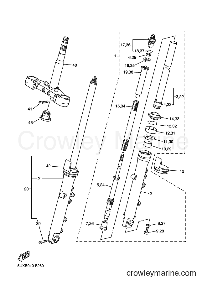 2015 Street Bike XJR1300C - XJR1300C (2PN1) [010] - FRONT FORK