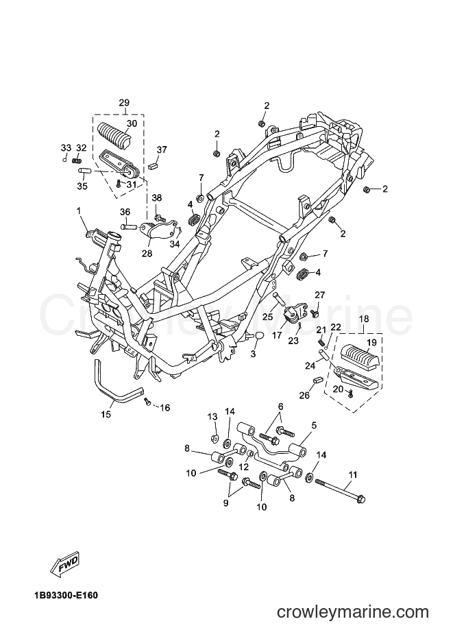 Yamaha Motors YP250R (1C04) [010] - FRAME