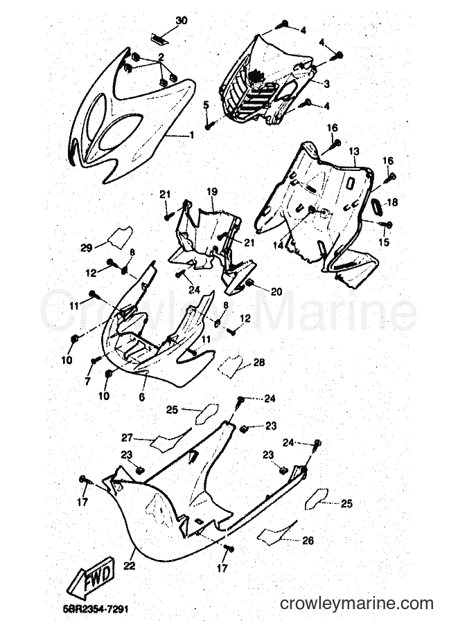 1999 Scooter YQ50 - YQ50 (5KH2) [010] - LEG SHIELD