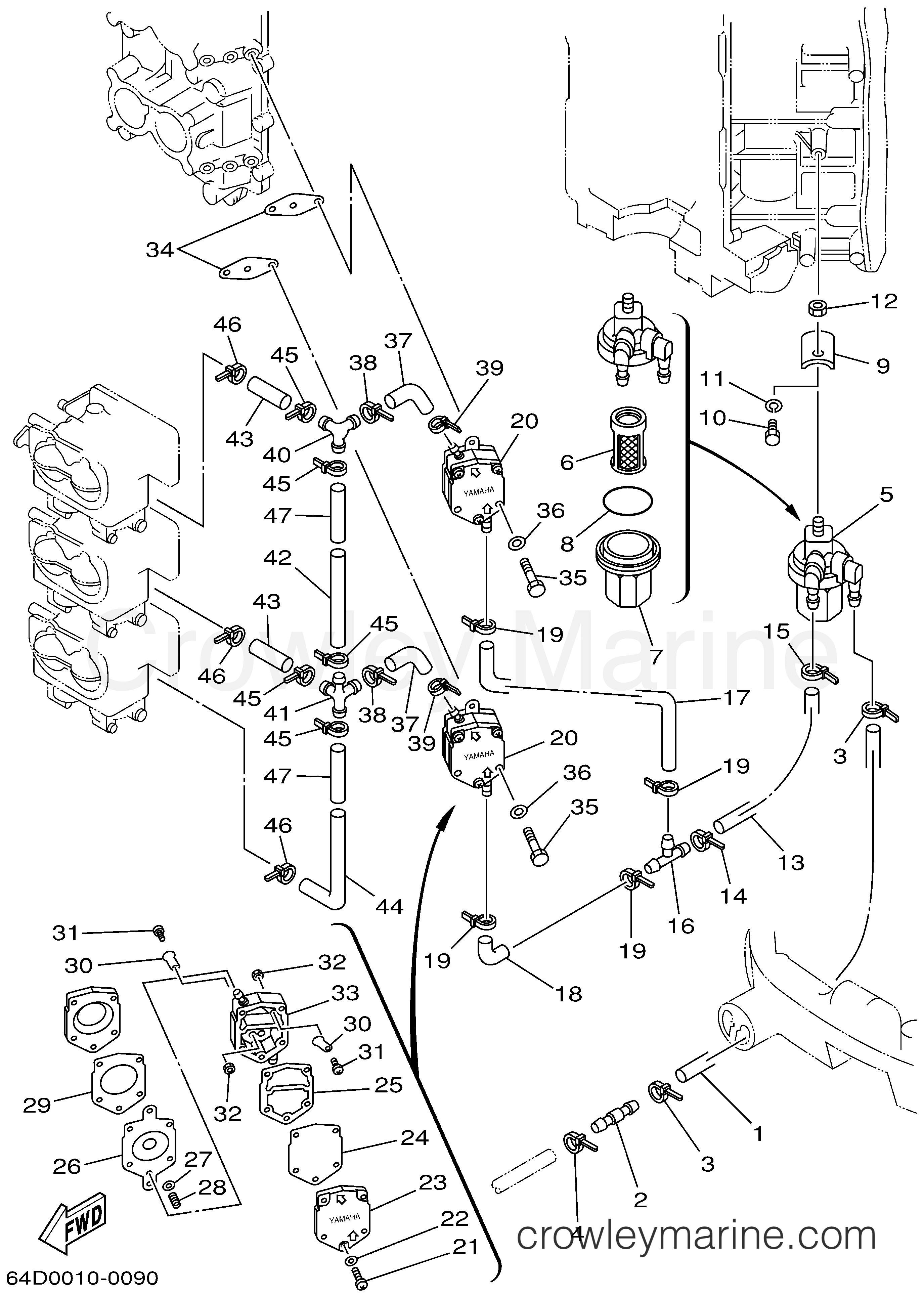 FUEL 1 2002 Outboard 150hp 150TXRA Crowley Marine