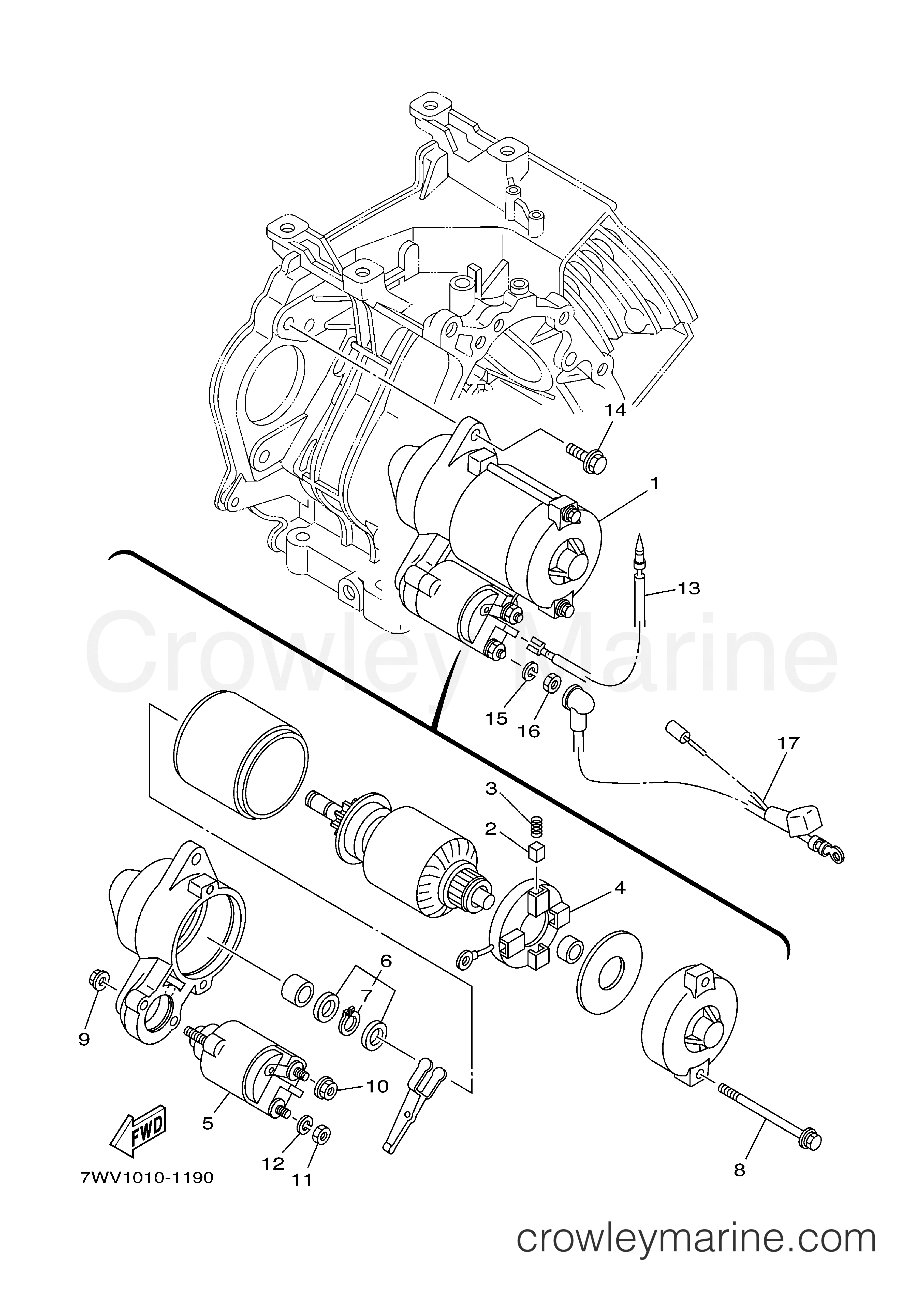 2001 Generator 5200 - YG5200DY - STARTING MOTOR ELECTRIC START MODEL