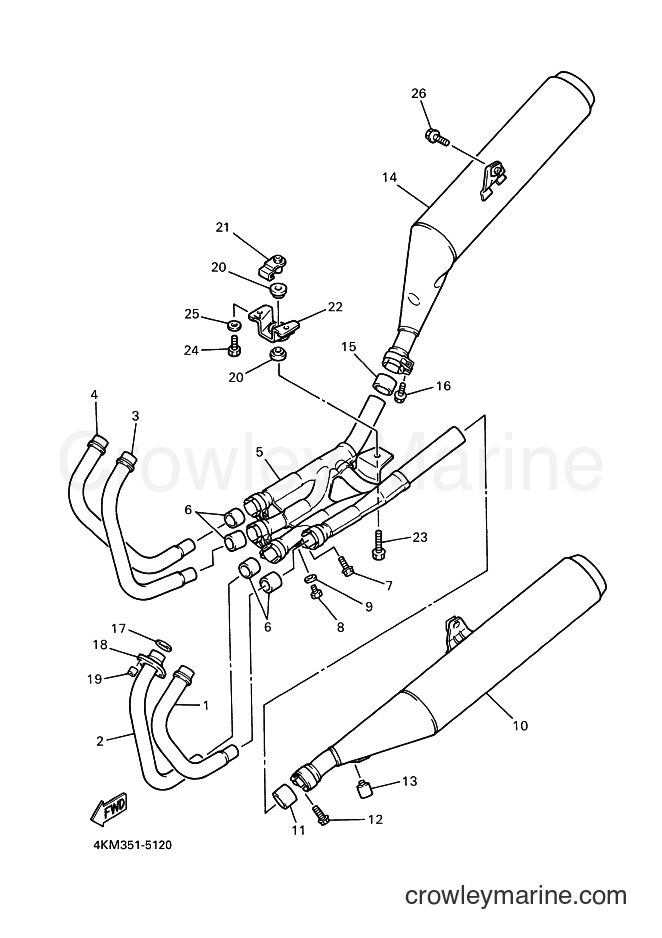 Yamaha Motors XJ900S (4KM9) [130] - EXHAUST