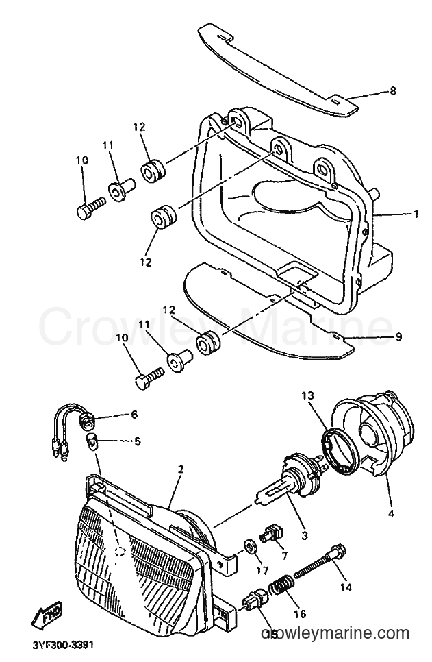 1993 Dirt Bike XTZ660 - XTZ660 (4BW3) [999] - HEADLIGHT