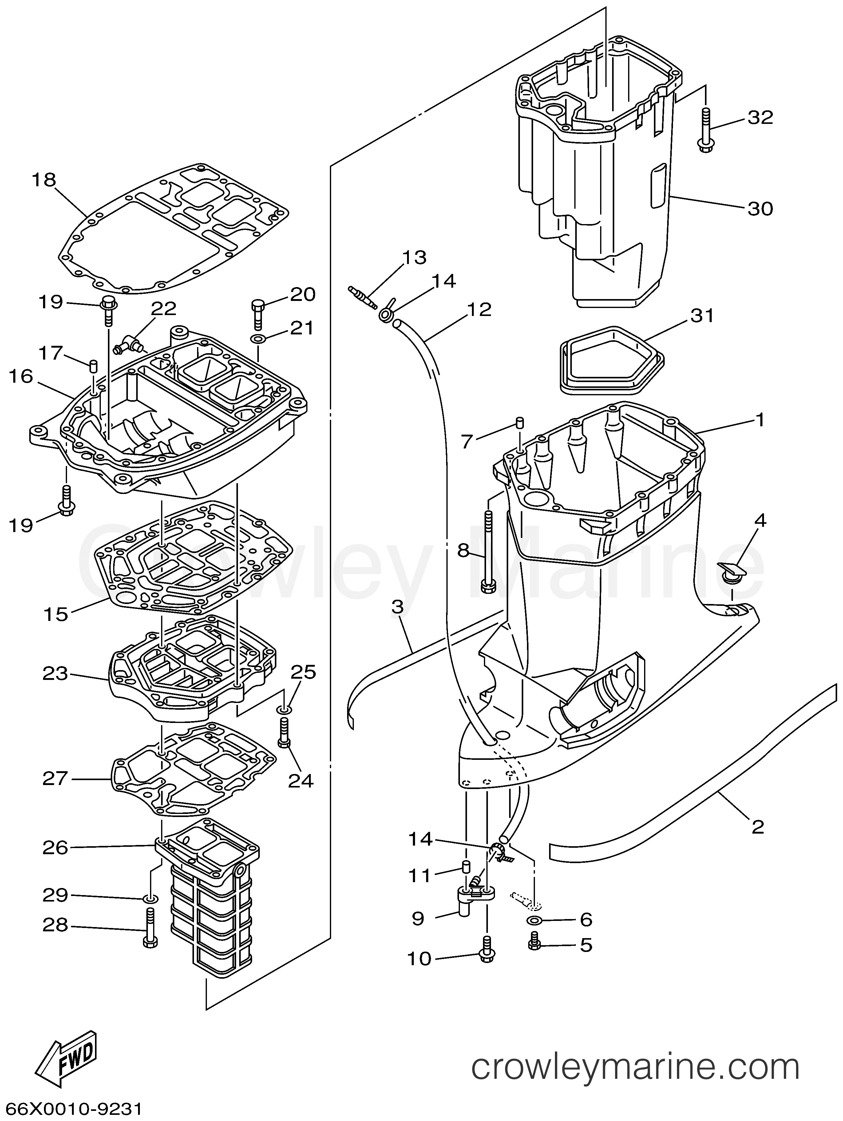Yamaha Motors VX200TLRA - UPPER CASING