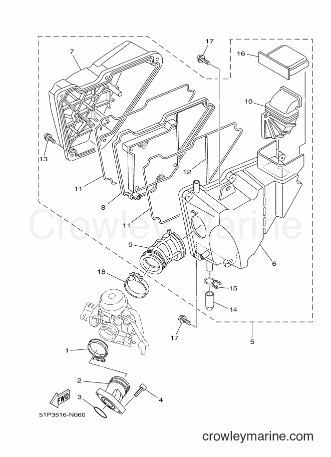 Yamaha Motors YBR125ESD (51P3) [010] - INTAKE