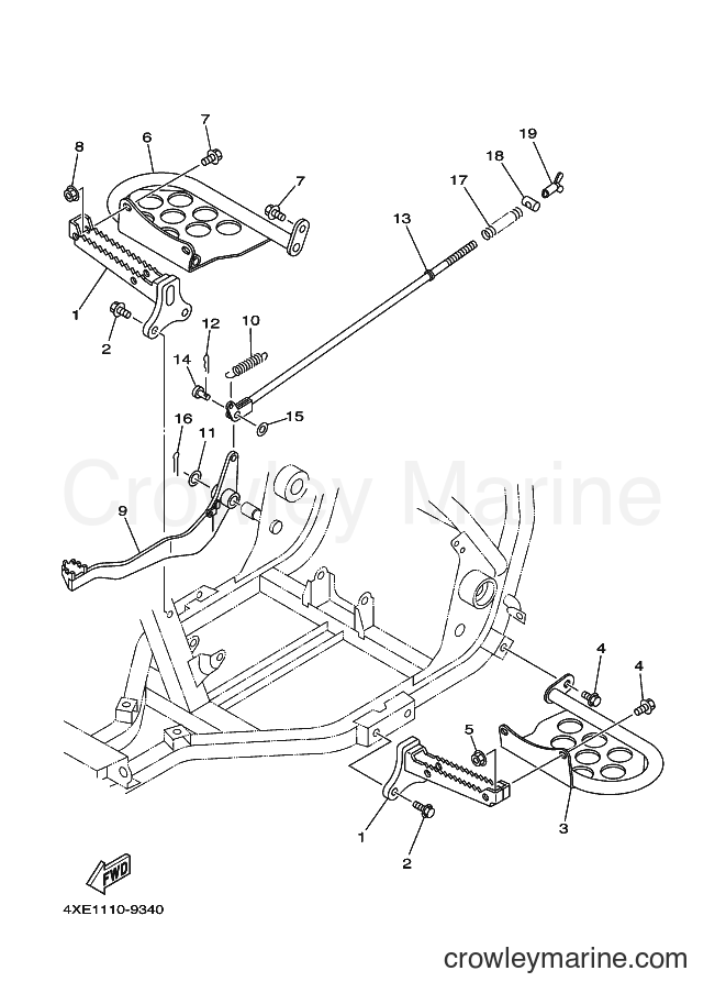 2004 ATV YFM250 - YFM250 (4XEN) [020] - STAND & FOOTREST