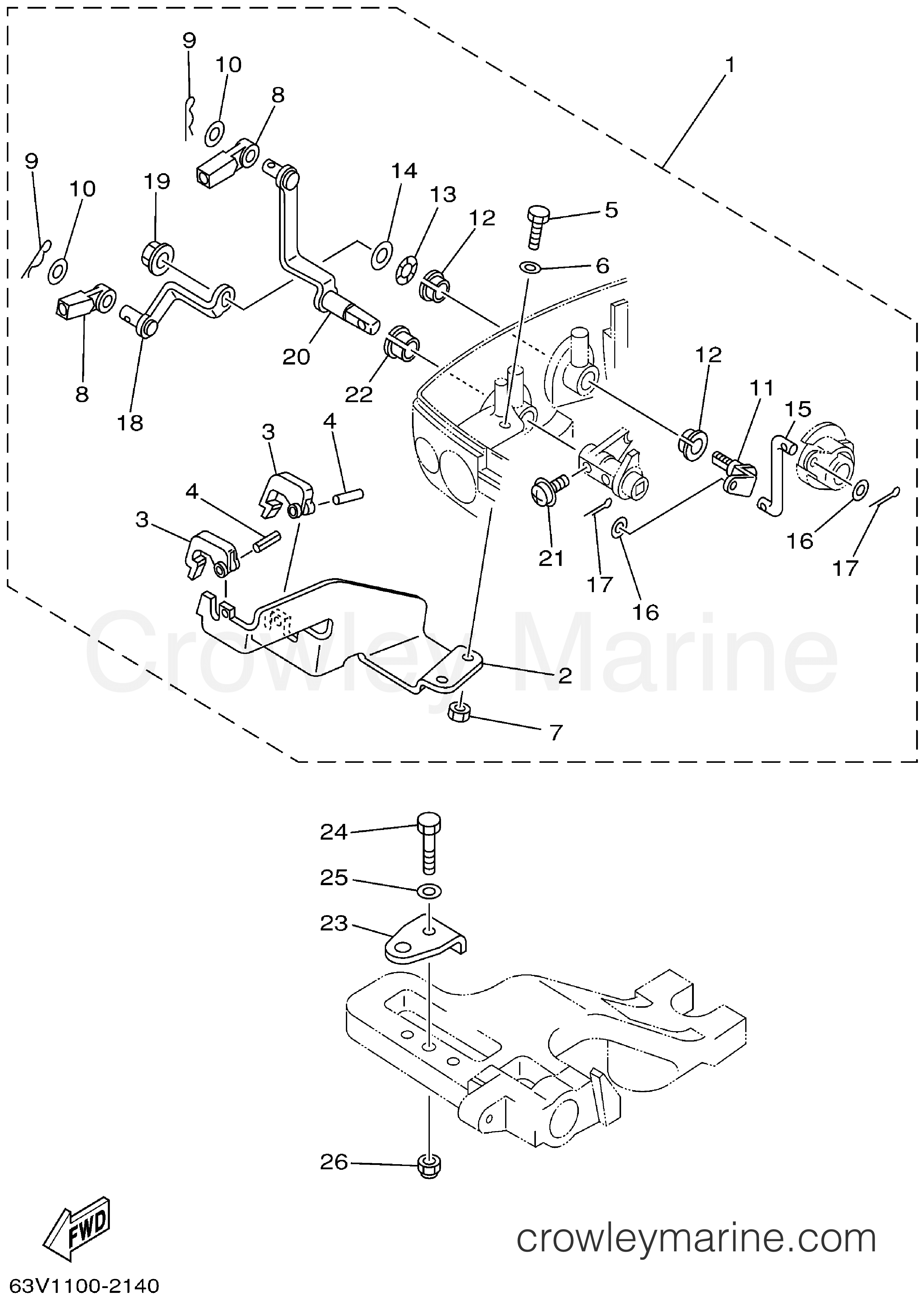 Yamaha Motors 9.9MSHA - REMO CON ATTACHMENT