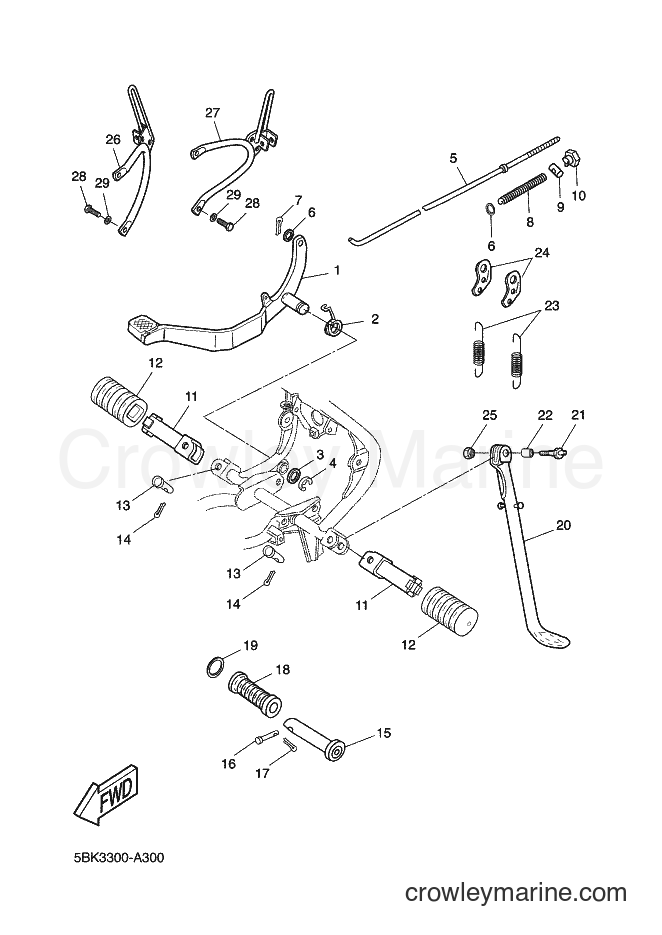 2002 Scooter DT50R - DT50R (5BK3) [020] - STAND & FOOTREST