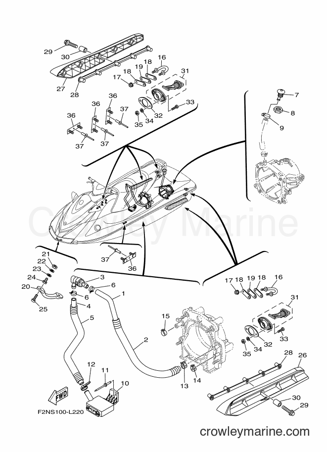 Yamaha Motors VX1100C-L (F2NU) [010] - HULL & DECK
