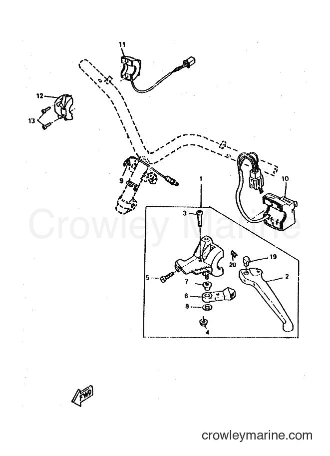 Yamaha Motors CW50RS (4VB4) [010] - HANDLE SWITCH & LEVER