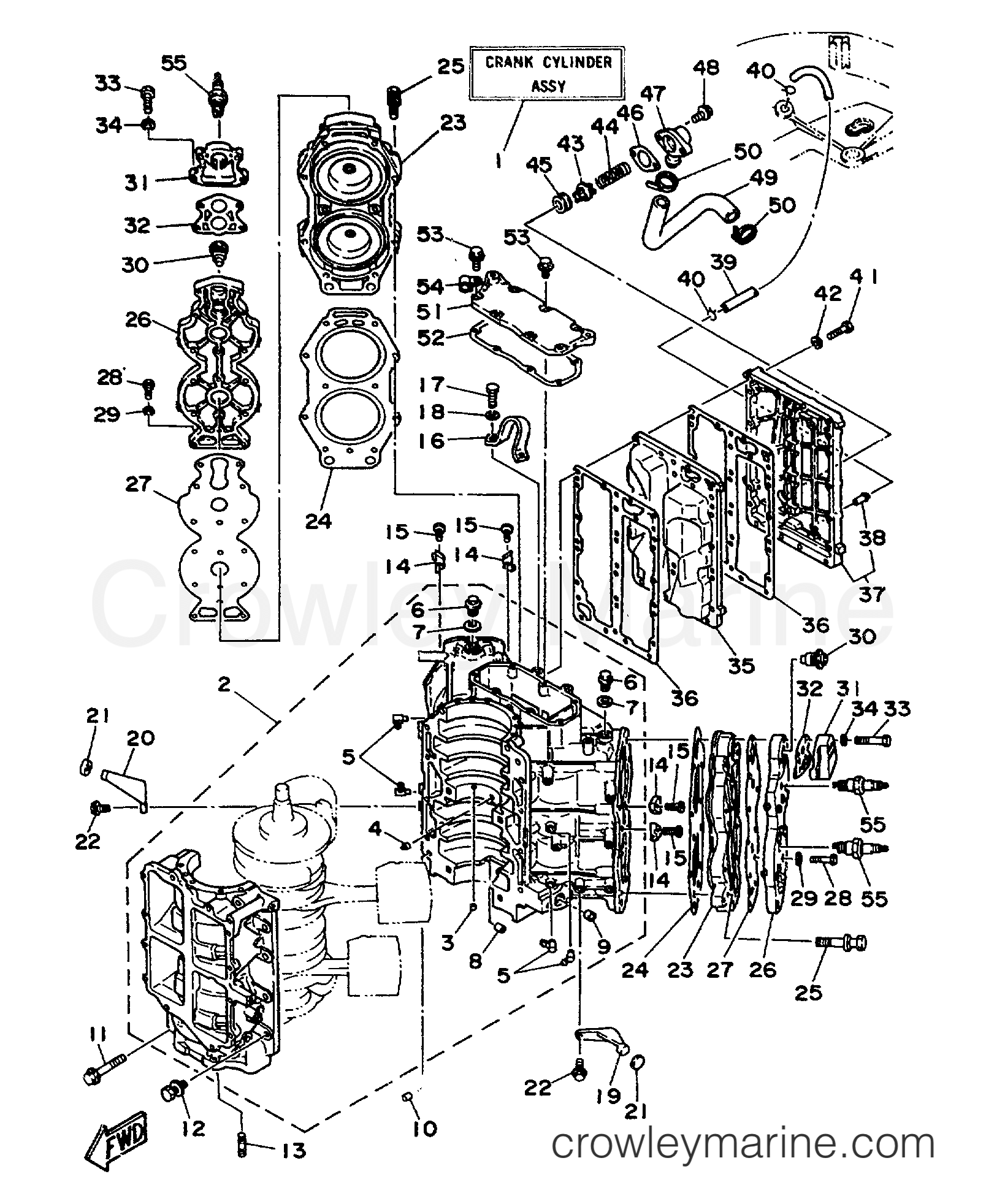 Yamaha Motors L130TXRS - CYLINDER CRANKCASE 1