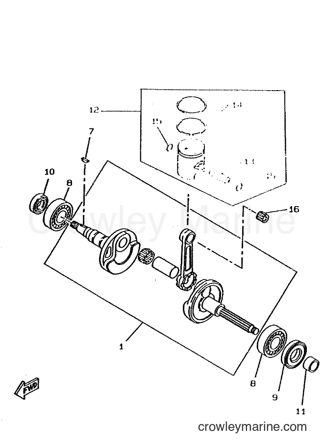 1998 Scooter CW50 - CW50 (4RW3) [010] - CRANKSHAFT & PISTON