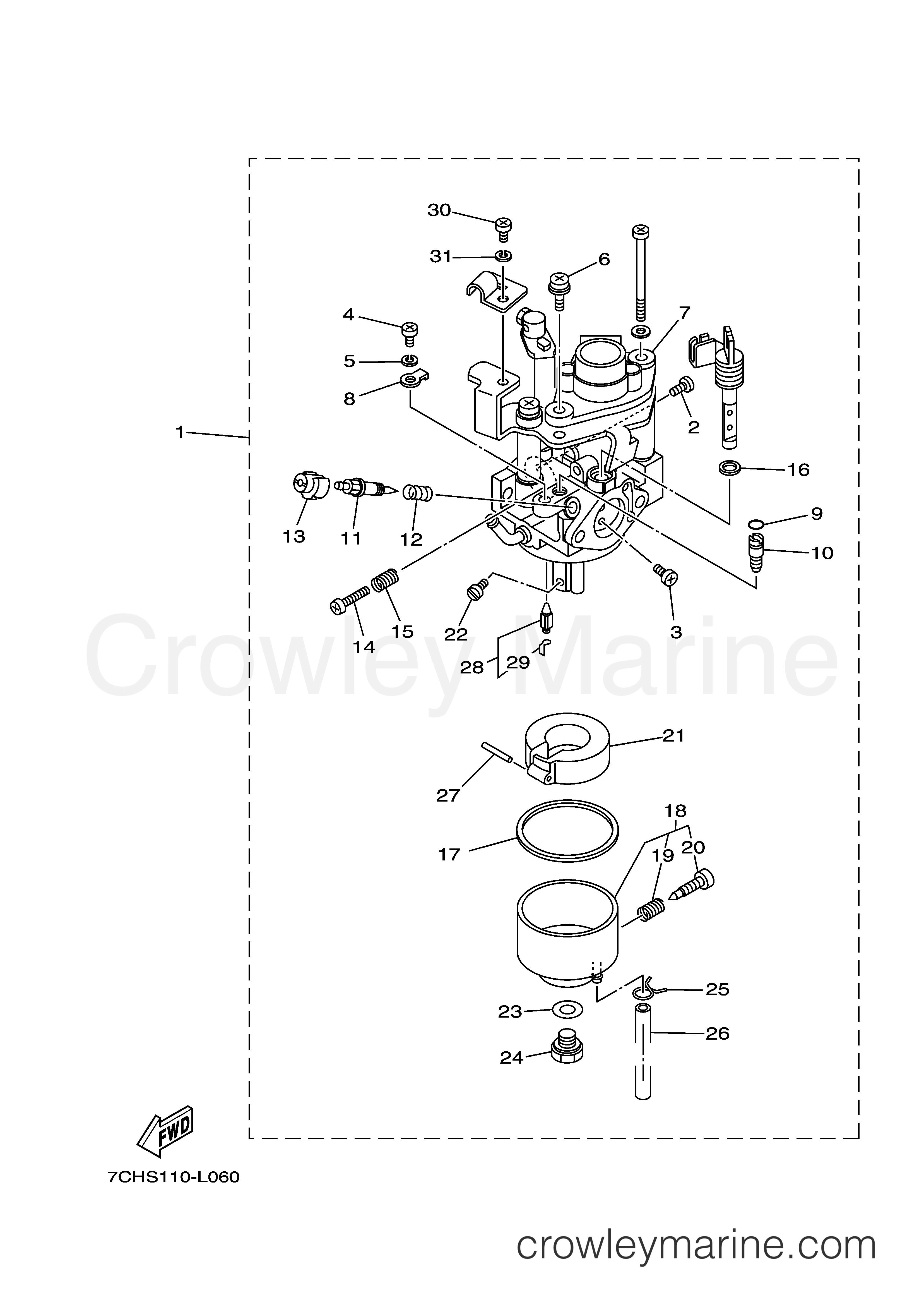 Yamaha Motors EF30ISEBQ - CARBURETOR