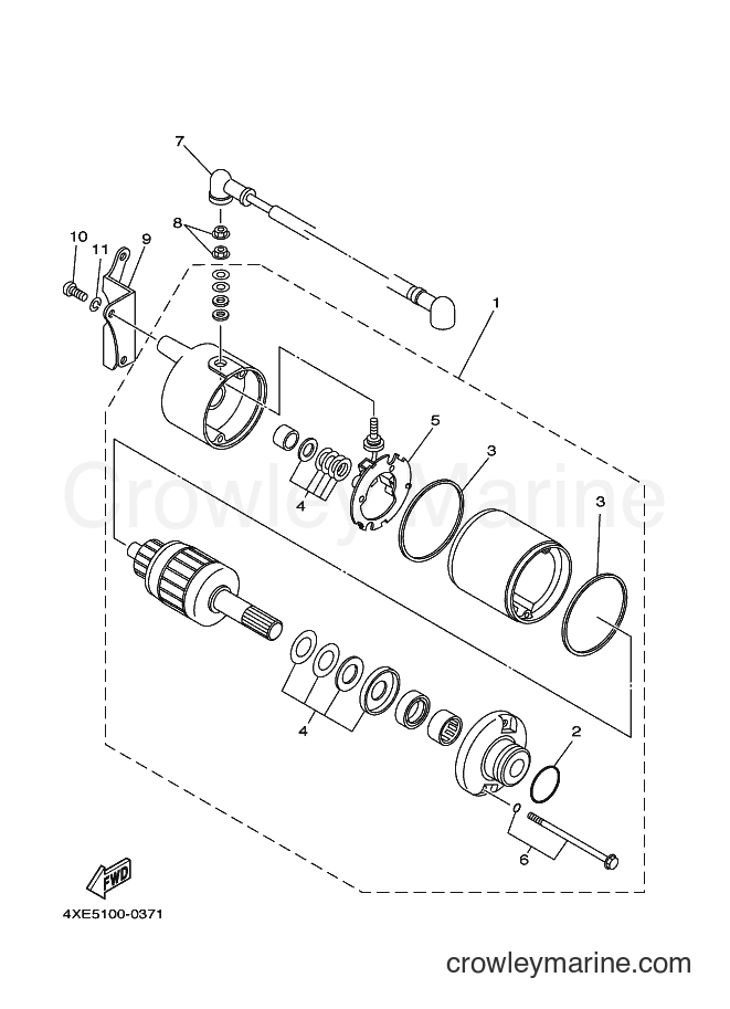 2004 ATV YFM250 - YFM250 (4XEN) [020] - STARTING MOTOR