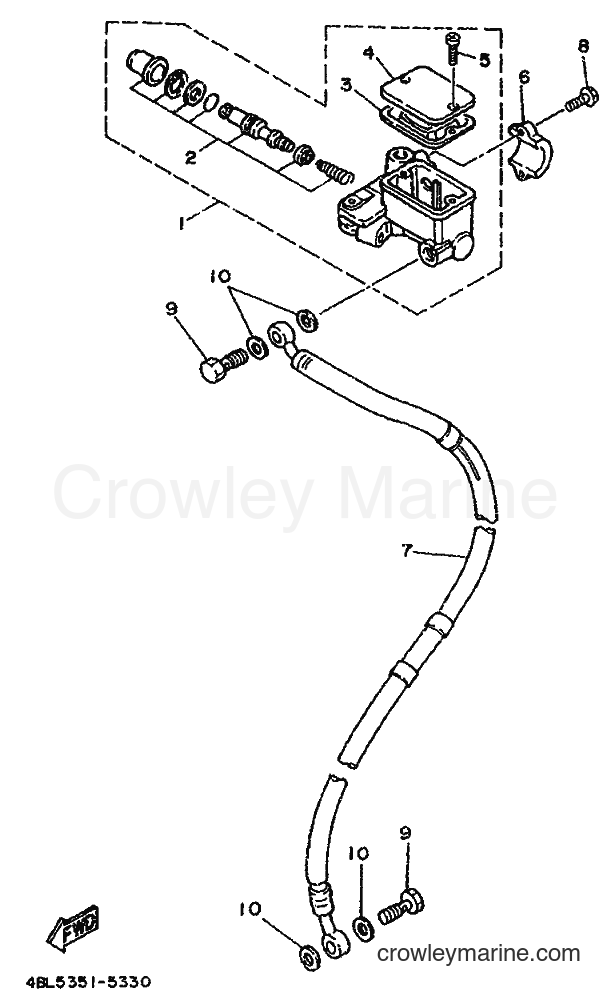 1996 Dirt Bike DT125RE - DT125RE (4DK6) [010] - FRONT MASTER CYLINDER