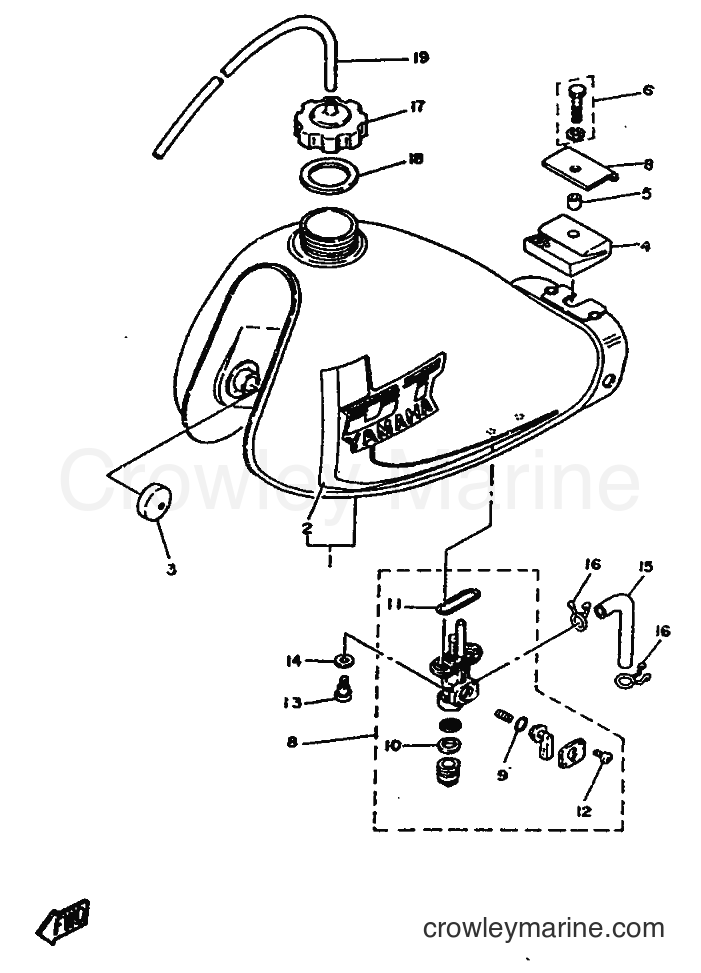 1987 Scooter DT75 - DT75 (2RY) [999] - FUEL TANK