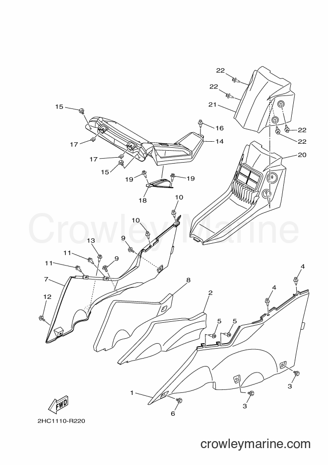 2017 ATV YXZ1000E - YXZ1000E (2HCB) [010] - SIDE COVER 2