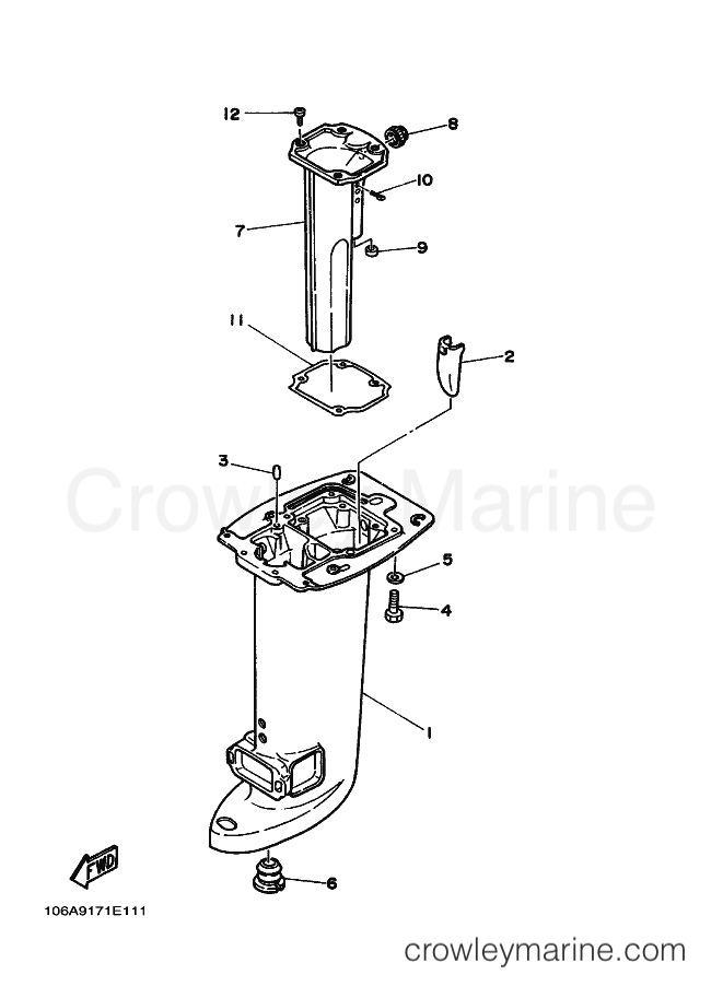 Yamaha Motors 20C (6A90) [010] - UPPER CASING
