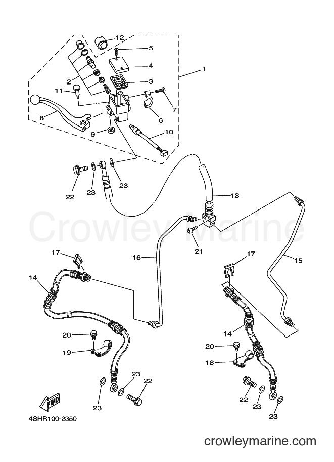2002 ATV YFM400FW - YFM400FW (4SHR) [010] - FRONT MASTER CYLINDER