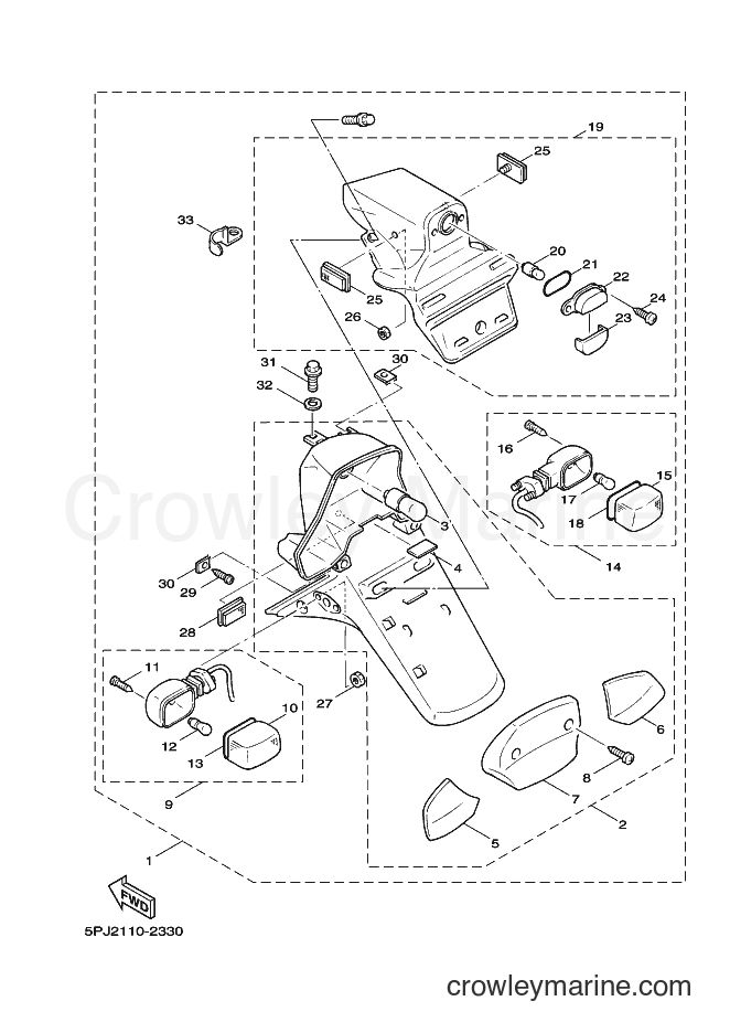 Yamaha Motors YW50 (5PN2) [010] - TAILLIGHT