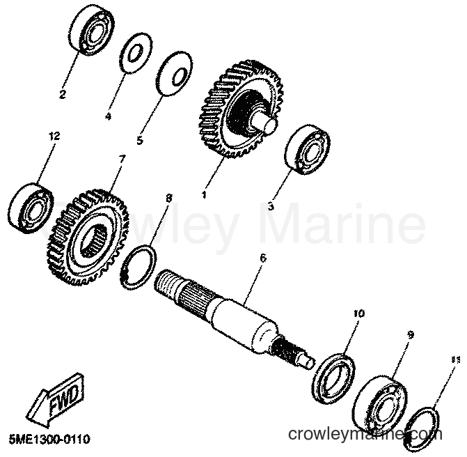 2001 Scooter YQ100 - YQ100 (5ME4) [080] - TRANSMISSION