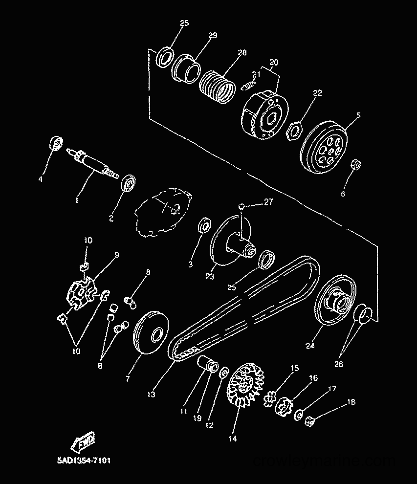 2001 Scooter YN50 - YN50 (5MR3) [010] - CLUTCH