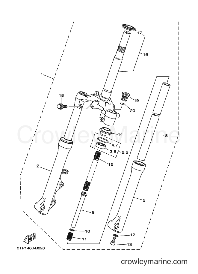 Yamaha Motors T110SE (5TP6) [010] - FRONT FORK