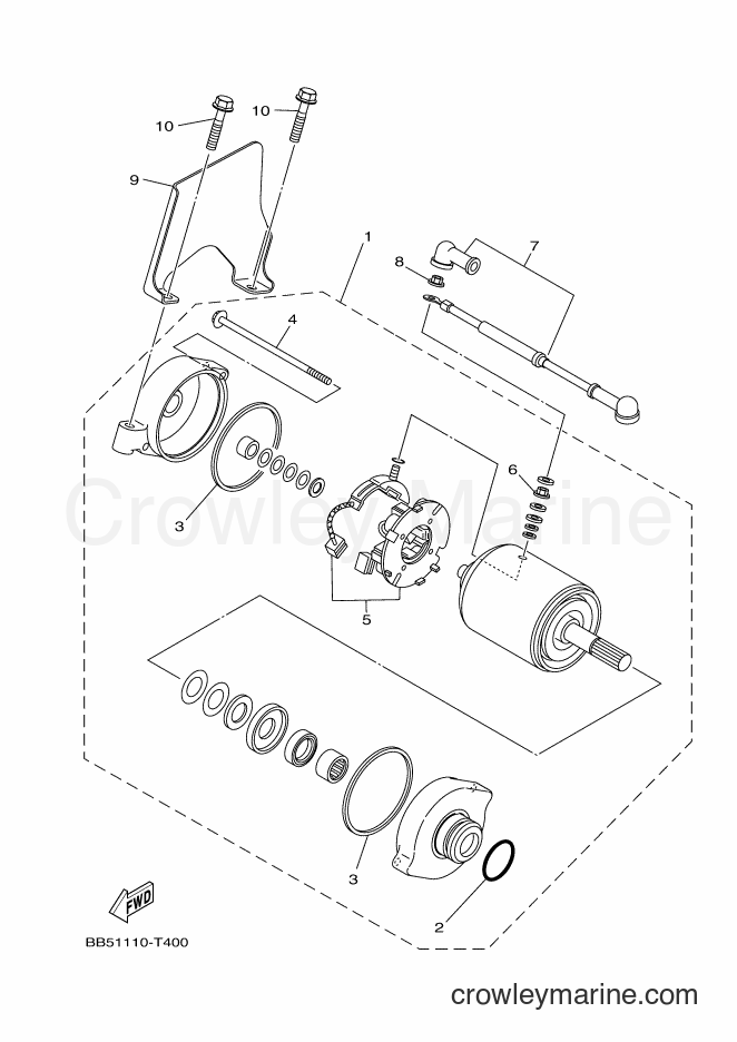 2019 ATV YFM450FWBD - YFM450FWBD (BB5D) [010] - STARTING MOTOR