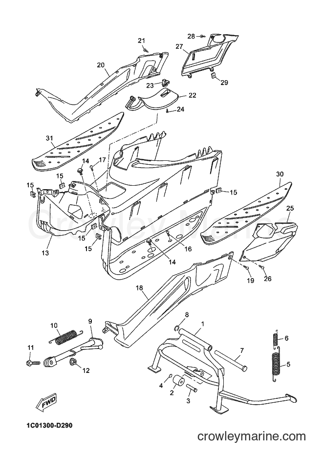 2007 Scooter YP125R - YP125R (1B93) [030] - STAND & FOOTREST