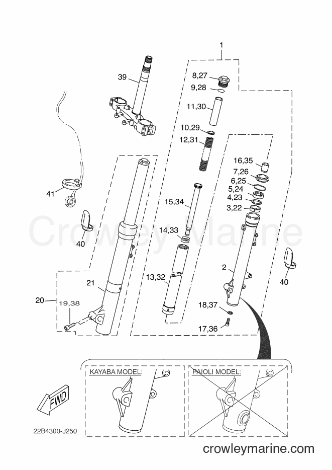 2010 Dirt Bike WR125X - WR125X (22B4) [050] - FRONT FORK 2