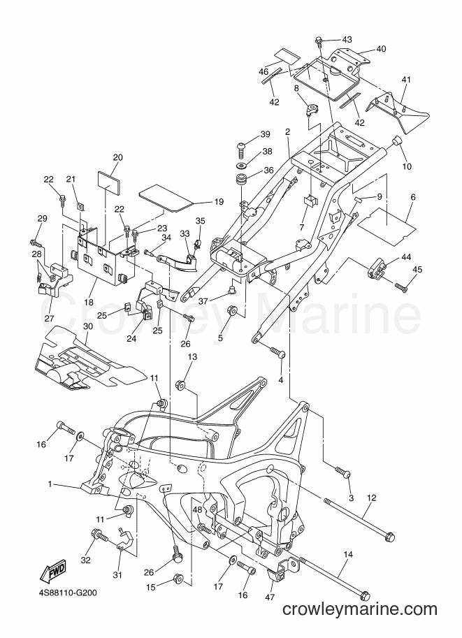2009 Street Bike FZ6-SHG - FZ6-SHG (4S8E) [010] - FRAME