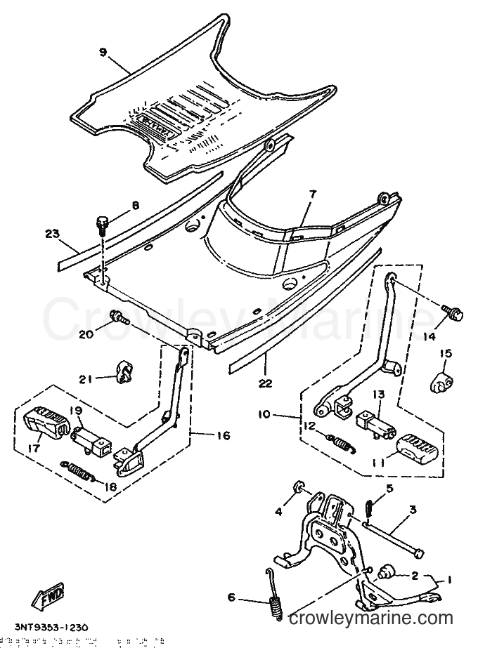 1993 Scooter CT50S - CT50S (3NT9) [999] - STAND & FOOTREST
