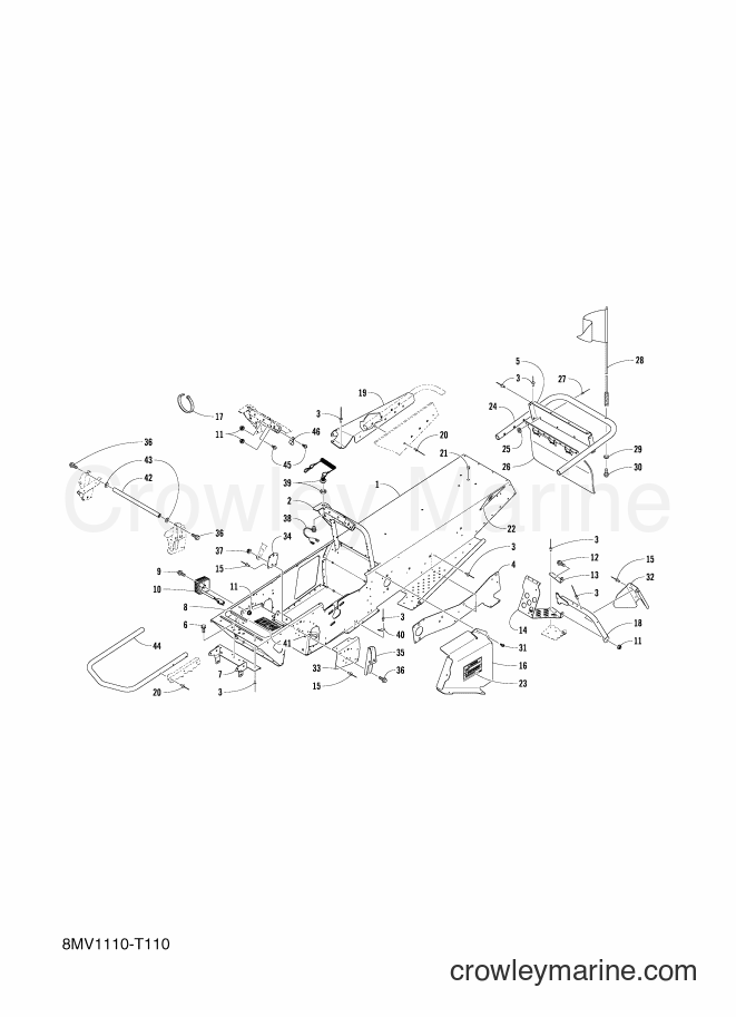 2018 Snowmobile SRX120 - SRX120 (8MV1) [010] - FRAME