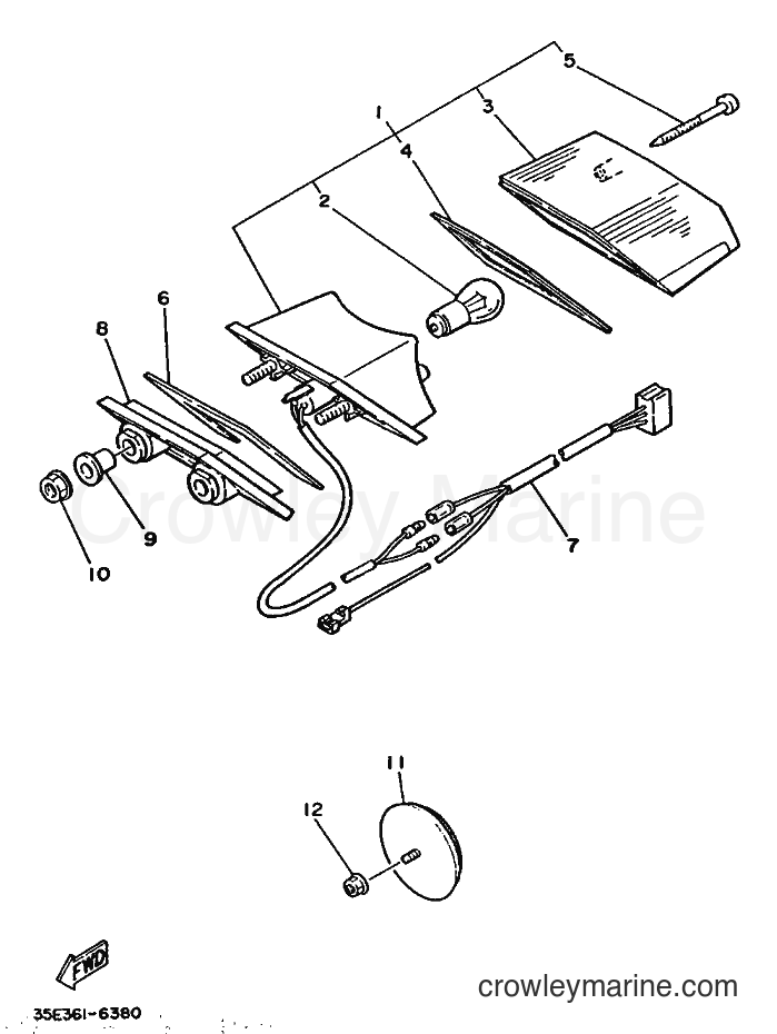 1987 Dirt Bike DT125 - DT125 (35E) [999] - TAILLIGHT