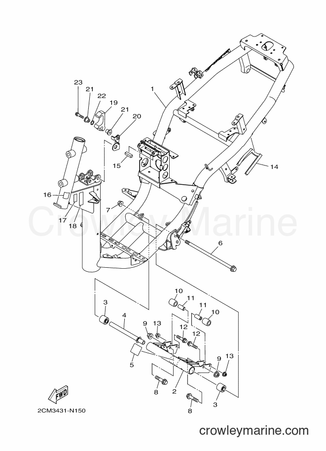 Yamaha Motors MW125 (2CM3) [010] - FRAME