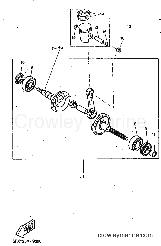 1999 Scooter CW50RS - CW50RS (5FX9) [999] - CRANKSHAFT & PISTON