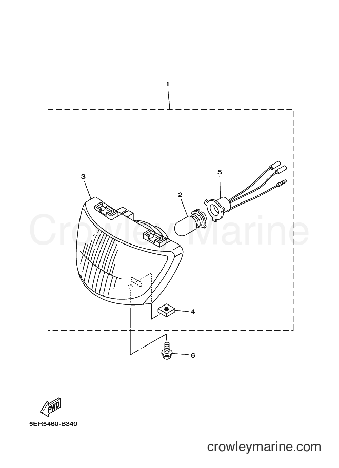 Yamaha Motors T105E (5ER5) [010] - HEADLIGHT