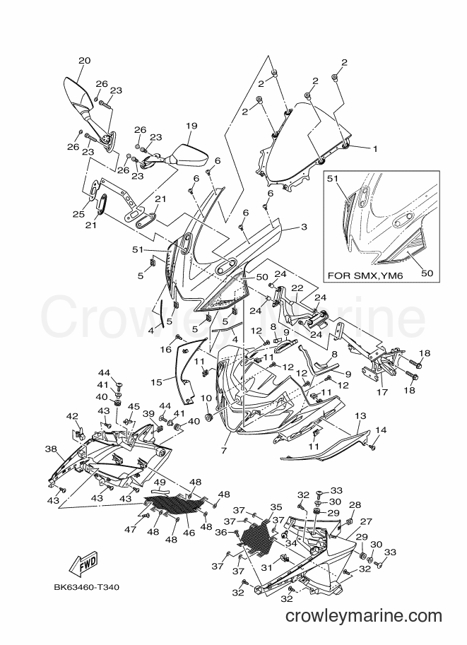 2018 Sport Bike YZF155 - YZF155 (BK63) [010] - WINDSHIELD