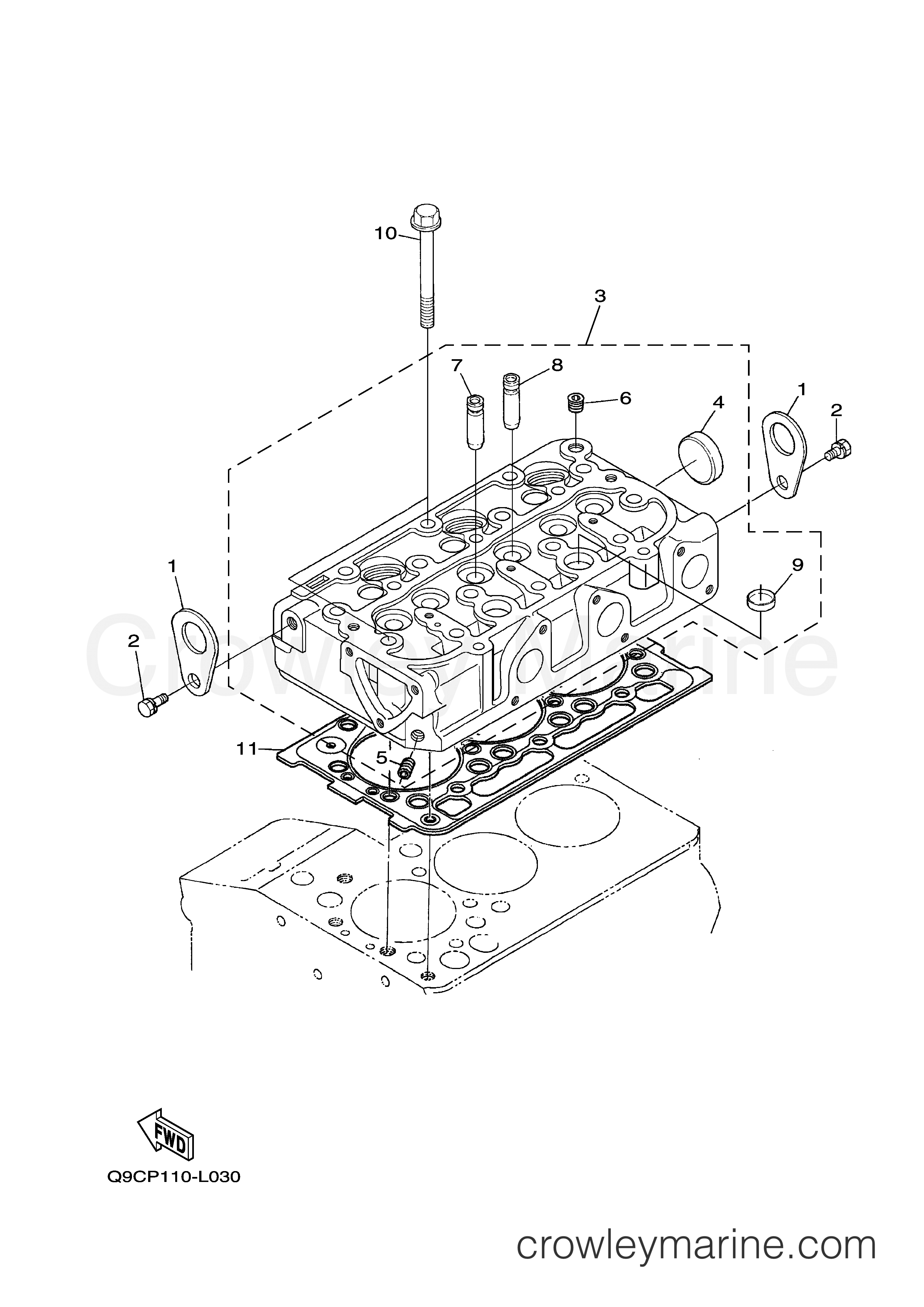Yamaha Motors EDL11000SDE - CYLINDER HEAD