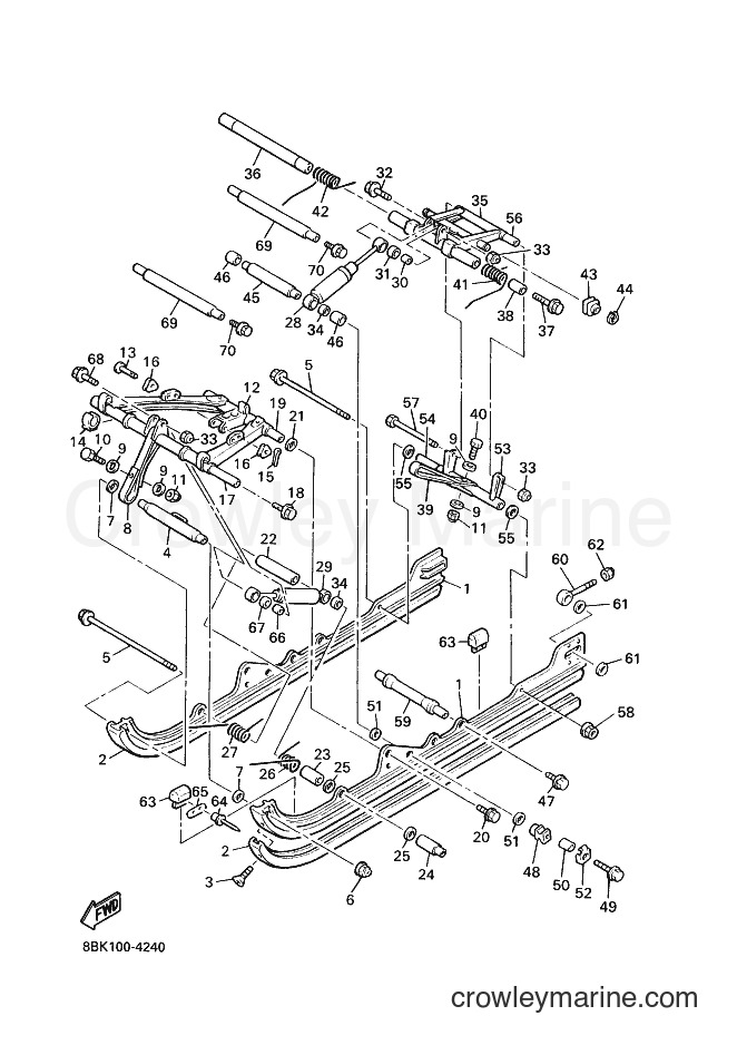 1996 Snowmobile VT480 - VT480 (8BK3) [020] - TRACK SUSPENSION 2
