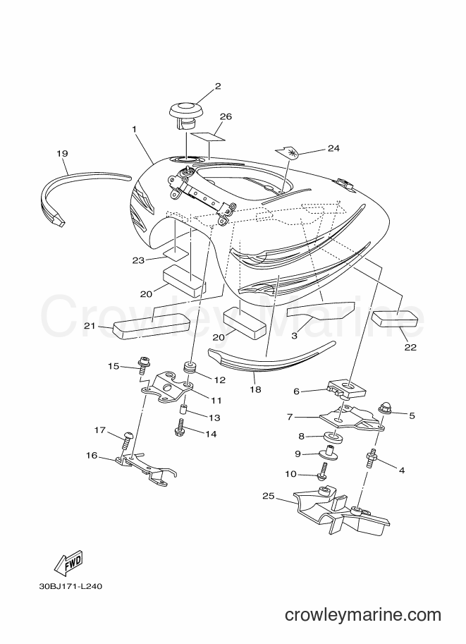 2012 Cruiser XV1900CU - XV1900CU (30BJ) [010] - FUEL TANK