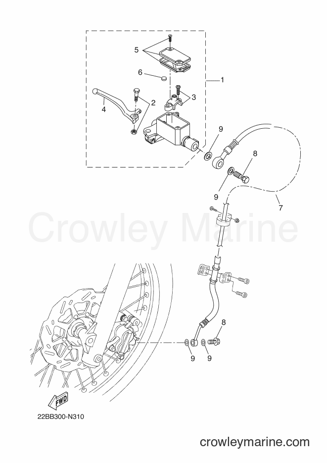 2014 Dirt Bike WR125R - WR125R (22BB) [030] - FRONT MASTER CYLINDER
