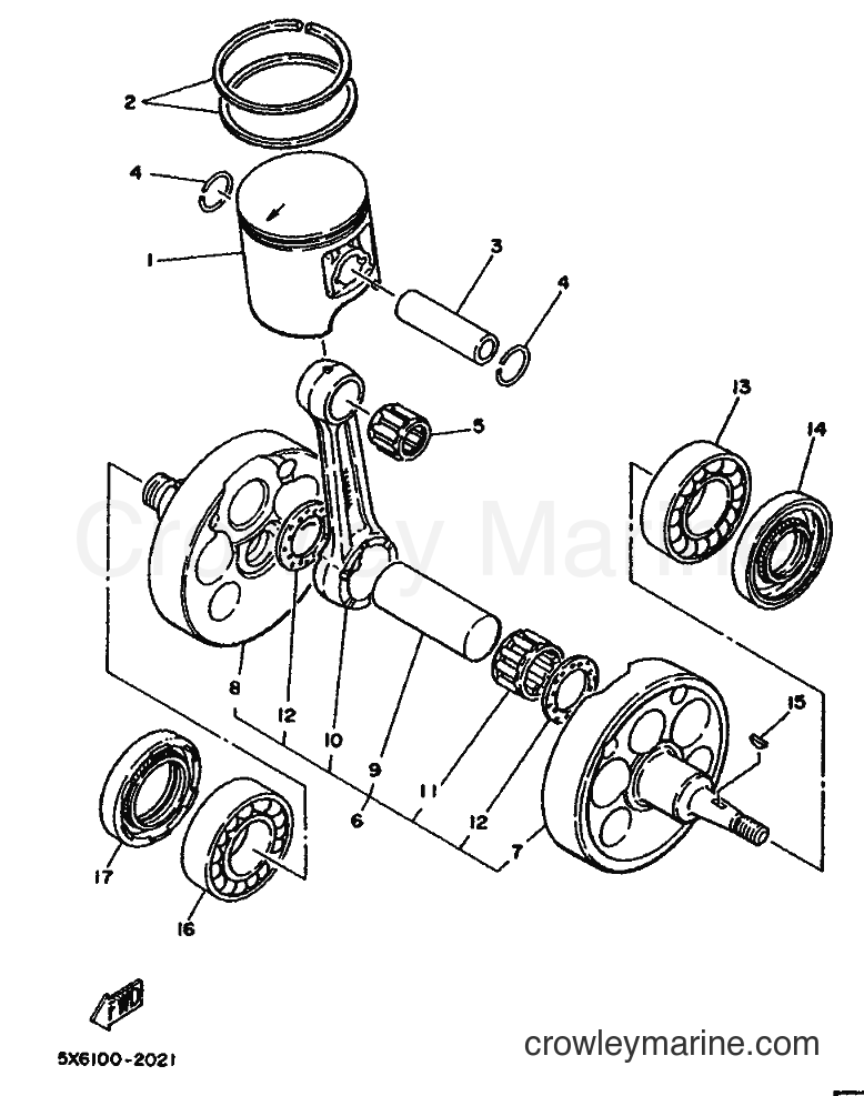 1992 Dirt Bike WR500Z - WR500Z (4AA1) [999] - CRANKSHAFT & PISTON