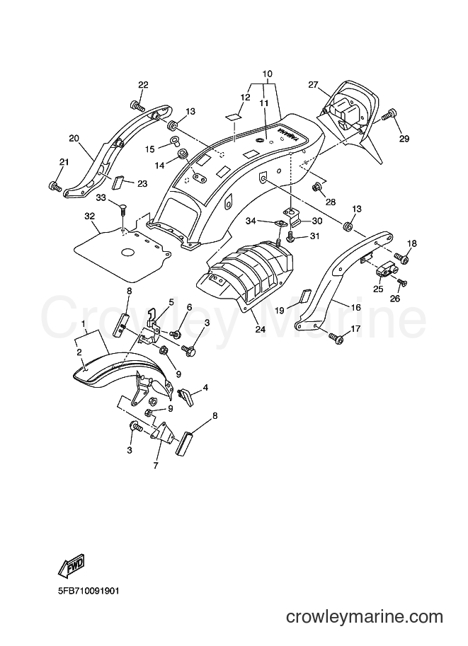 Yamaha Motors XVS650 (5FB9) [010] - FENDER