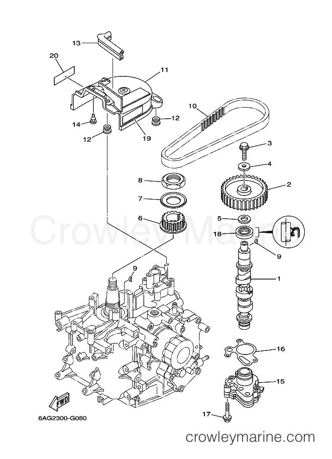 Yamaha Motors F15CMHS (6AG3) [130] - OIL PUMP